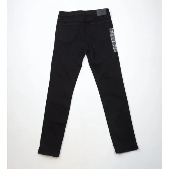 New Express Mens Size 32x34 Hyper Stretch Slim Fit Skinny Leg Denim Jeans Black